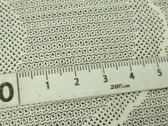 平和屋本店▽極上 本場大島紬 白大島紬 桑原織物 二代目 桑原啓之介 単衣 9マルキ 160亀甲　白絣　畑中別誂　証紙付き　逸品　DZAB2256kh6