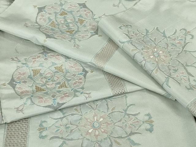 平和屋本店●極上　中国三大刺繍　スワトウ刺繍　汕頭刺繍　本場大島紬　正倉院花文　逸品　未使用　DZAB2259kh6