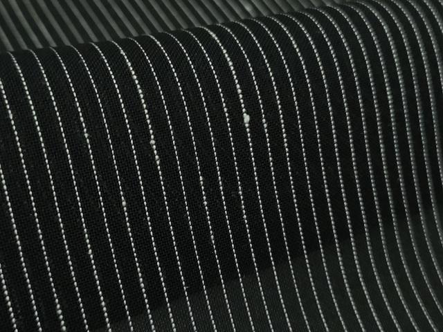 平和屋本店＊極上　夏物　本塩沢　夏塩沢　ほし乃駒　縞　織元星野　黒地　証紙付き　逸品　DZAB2276kh6_5