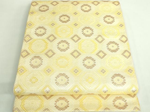平和屋本店●極上　龍村美術織物　六通柄　本袋帯　幾何彩章文　金糸　逸品　DZAB2310kh6