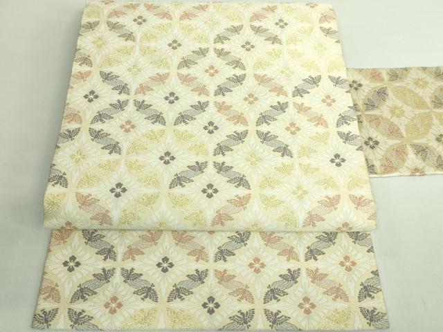 平和屋着物●極上　九寸名古屋帯　鳥襷　金糸　逸品　DZAB2332kh6