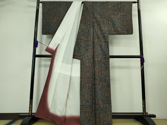 平和屋着物●極上　都喜ヱ門　本場大島紬　泥染　夢を託して　藤絹織物謹製　証紙付き　逸品　未使用　DZAB2506kh6_2