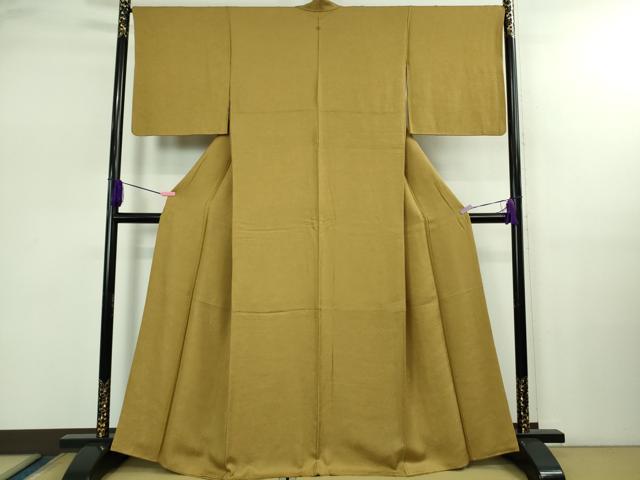 平和屋着物●極上　色無地　草花地紋　桑染色　逸品　DZAB2510kh6 平和屋着物○極上 色無地 草花地紋 桑染色 逸品 DZAB2510kh6
