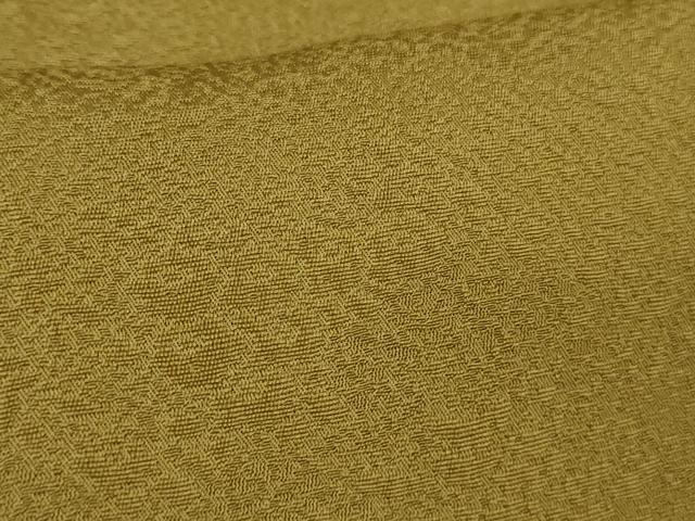 平和屋着物○極上 色無地 草花地紋 桑染色 逸品 DZAB2510kh6