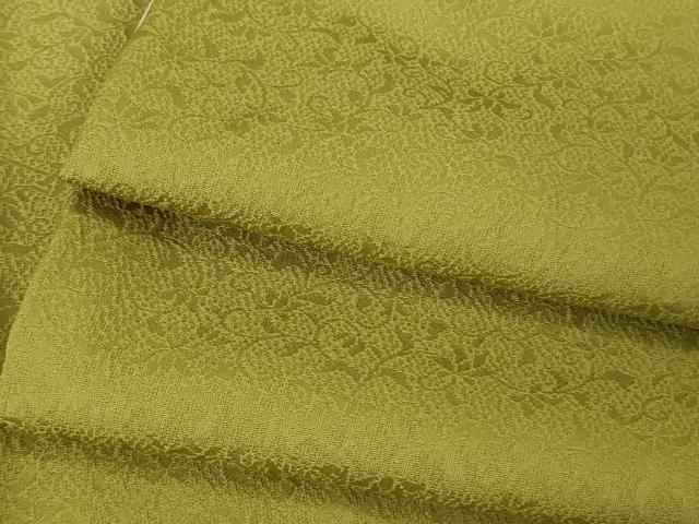 平和屋着物●極上　色無地　花唐草地紋　利休茶色　逸品　DZAB2511kh6