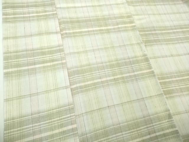 平和屋着物●極上　結城紬　横段文　逸品　DZAB2531kh6_4