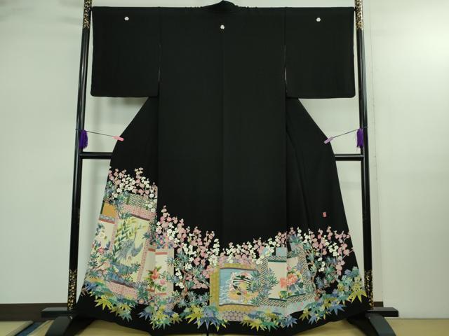 平和屋着物○太鼓柄袋帯 すくい織 紬地 天慶飛鳥文 正絹 逸品 DABA0802cm