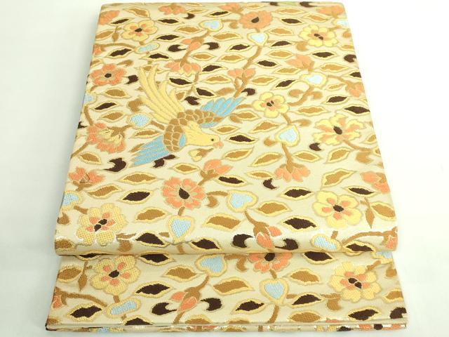 平和屋本店●極上　龍村美術織物　六通柄　本袋帯　唐織　飛鳥花香錦　金糸　逸品　DZAB2641kh6