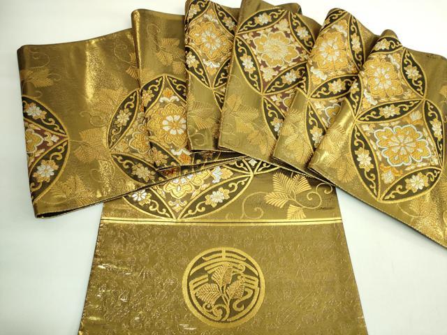 平和屋着物●極上　だらり帯　芸姑　舞妓　両面　全通柄袋帯　花菱文　金銀糸　逸品　DZAB2666kh6