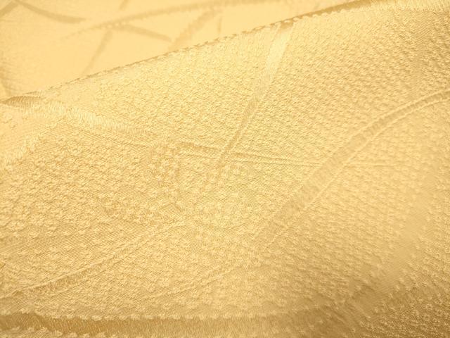 平和屋着物●極上　色無地　草葉地紋　杏色　逸品　未使用　DZAB2731kh6_7