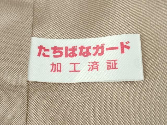 平和屋本店●極上　京都染織メーカー・貴久樹謹製 野蚕糸大島 本場縞大島紬 川野織物謹製 牡丹鼠色地 証紙付き　逸品　未使用　DZAB2790kh6_10