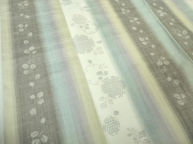 平和屋着物●極上　結城紬　80亀甲　飛び亀甲柄　雪輪間道　逸品　DZAB2799kh6_5