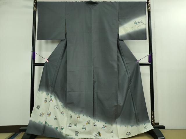 平和屋着物●訪問着　刺繍　雪輪枝花文　金彩　正絹　逸品　未使用　AABG2816ph 平和屋着物○訪問着 刺繍 雪輪枝花文 金彩 正絹 逸品 未使用