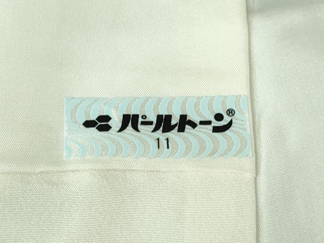 平和屋着物●極上　山岡古都・古都染人　染織美術品　薬墨染　天目織　お召　薬墨　吉祥花文　たんはしつき　逸品　DZAB2826kh6_9