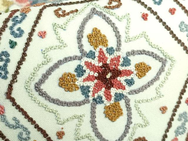 平和屋本店●極上　中国三大刺繍　相良刺繍　袋帯　亀甲花文　逸品　DZAB2852kh6 平和屋本店○極上 中国三大刺繍 相良刺繍 袋帯 亀甲花文 逸品