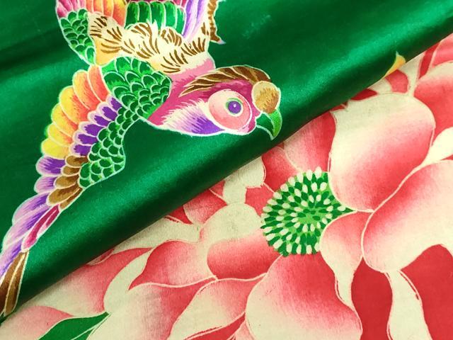 平和屋着物●極上　アンティーク　大正ロマン　九寸名古屋帯　花鳥文　逸品　DZAB2868kh6_2