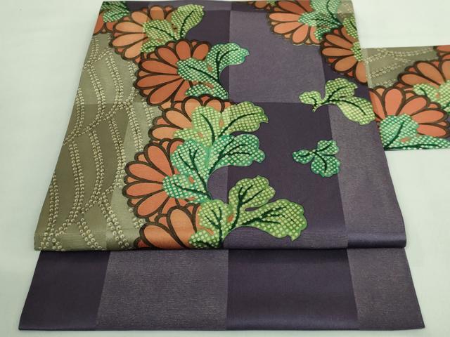 平和屋着物●極上　九寸名古屋帯　菊　逸品　DZAB2935kh6 平和屋着物○極上 九寸名古屋帯 菊 逸品 DZAB2935kh6 【公式通販】