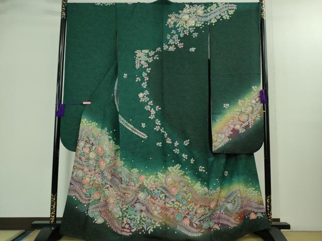 平和屋着物●極上　振袖　辻が花　暈し染め　金彩　金通し地　やまと誂製　逸品　DZAB2957kh6