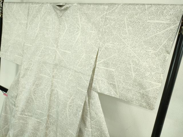 平和屋本店●極上　本場大島紬　白大島　7マルキ　切嵌花文　ロング丈　逸品　未使用　DZAB2964kh6_2