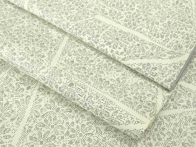 平和屋本店●極上　本場大島紬　白大島　7マルキ　切嵌花文　ロング丈　逸品　未使用　DZAB2964kh6_7