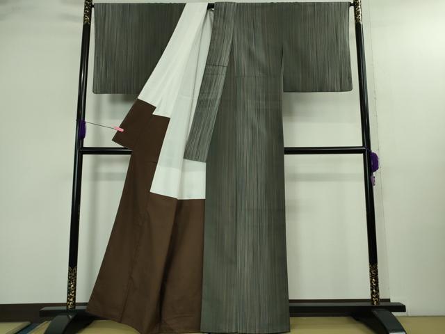 平和屋着物●極上　本塩沢　やまだ織　200色　逸品　DZAB2970kh6_2