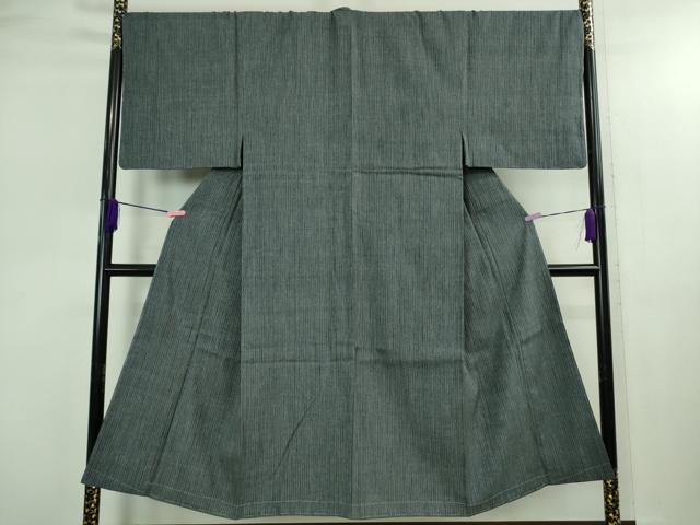 平和屋本店●極上　男性　本場結城紬　重要無形文化財　縞　三越扱い　逸品　未使用　DZAB2976kh6