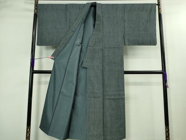 平和屋本店●極上　男性　本場結城紬　重要無形文化財　縞　三越扱い　逸品　未使用　DZAB2976kh6