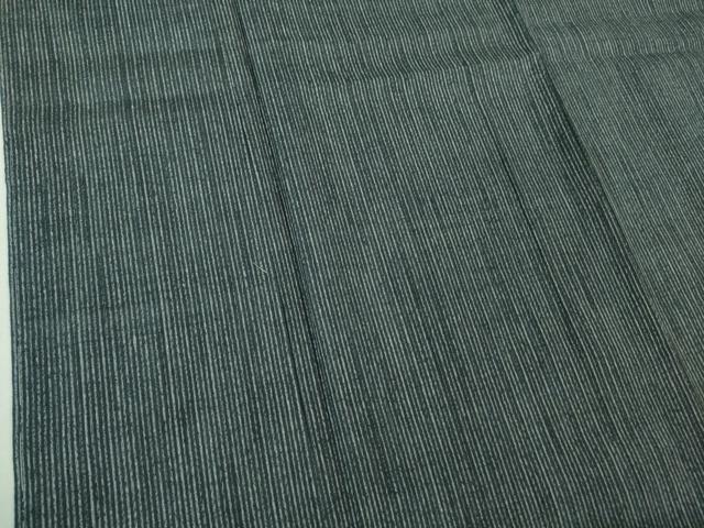 平和屋本店●極上　男性　本場結城紬　重要無形文化財　縞　三越扱い　逸品　未使用　DZAB2976kh6