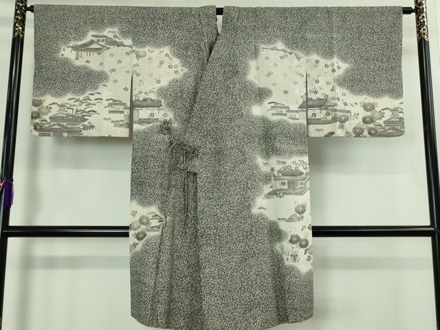 平和屋着物＃極上 染織の名門 しょうざん 生紬 道中着 ロング丈 御所解