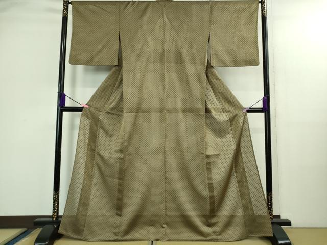 平和屋着物＊極上　夏物　夏お召　紗　風通織　生壁色地　逸品　DZAB2994kh6_1