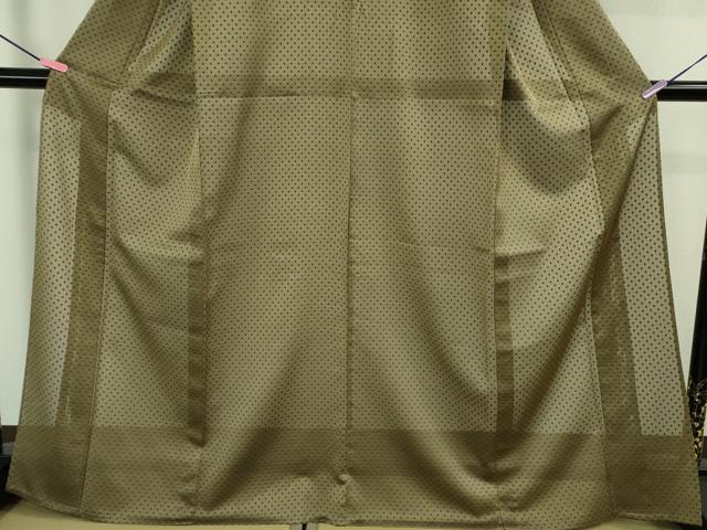 平和屋着物＊極上　夏物　夏お召　紗　風通織　生壁色地　逸品　DZAB2994kh6_4