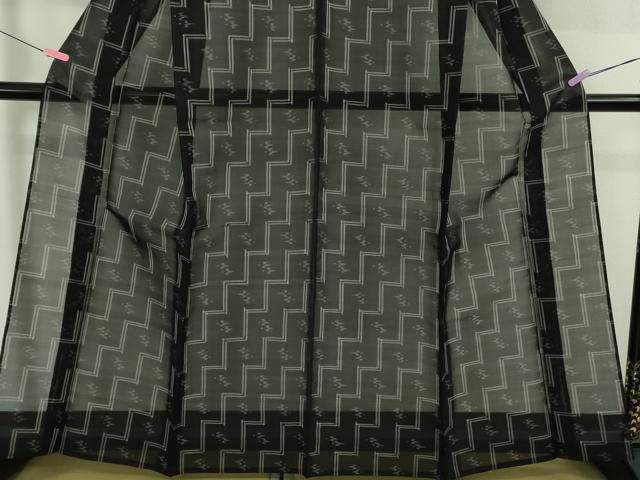 平和屋着物＊極上　夏物　本場琉球絣　夏琉球　青褐色地　反端付き　逸品　未使用　DZAB3002kh6_4