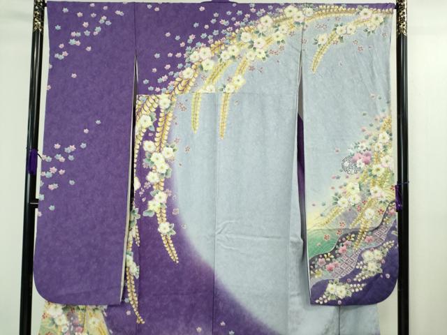 平和屋着物●極上　振袖　辻が花　暈し染め　金彩　金通し地　逸品　DZAB3035kh6_2