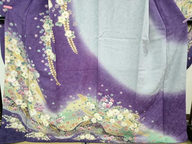 平和屋着物●極上　振袖　辻が花　暈し染め　金彩　金通し地　逸品　DZAB3035kh6_3