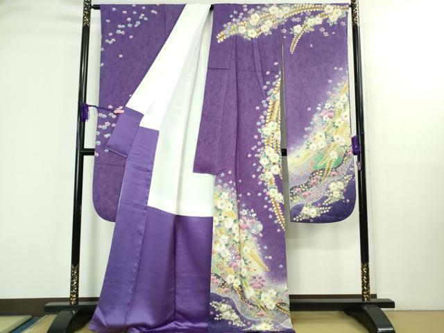 平和屋着物●極上　振袖　辻が花　暈し染め　金彩　金通し地　逸品　DZAB3035kh6_1