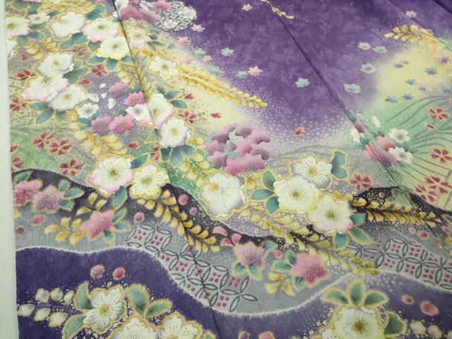 平和屋着物●極上　振袖　辻が花　暈し染め　金彩　金通し地　逸品　DZAB3035kh6_4