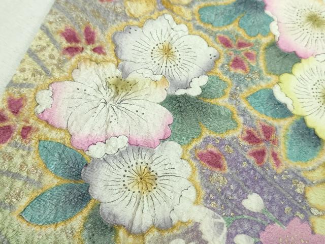 平和屋着物●極上　振袖　辻が花　暈し染め　金彩　金通し地　逸品　DZAB3035kh6_5