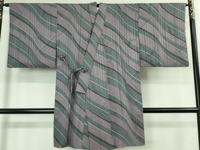 平和屋着物＃極上　染色作家　斉藤三才　道中着　ロング丈　三才鳥　逸品　DZAB3052kh6 平和屋着物＃極上 染色作家 斉藤三才 道中着 ロング丈 三才鳥 逸品