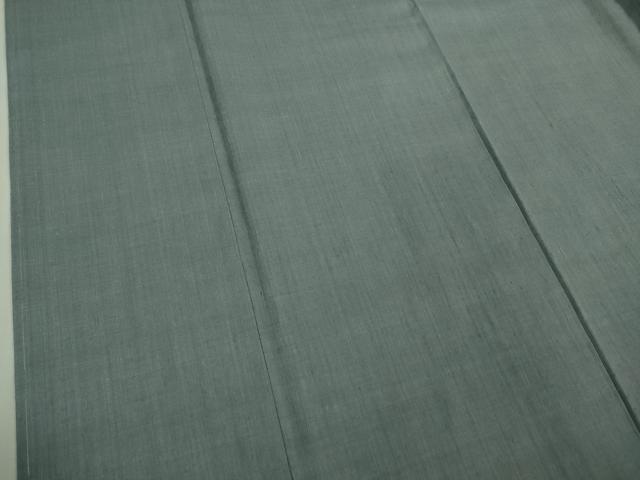 平和屋本店●極上　本場結城紬　重要無形文化財　色無地　藍鼠色　逸品　未使用　DZAB3097kh6_5