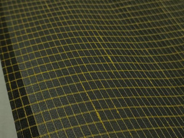 平和屋本店＊極上　夏物　白たか上布　置賜紬　小松紀夫作　格子　証紙付き　逸品　DZAB3100kh6_7