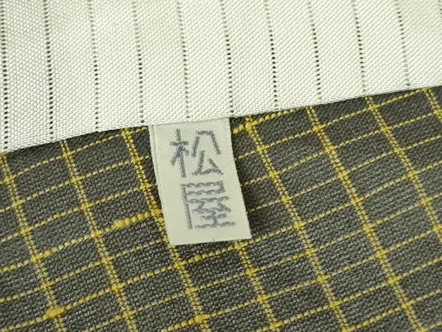 平和屋本店＊極上　夏物　白たか上布　置賜紬　小松紀夫作　格子　証紙付き　逸品　DZAB3100kh6_9