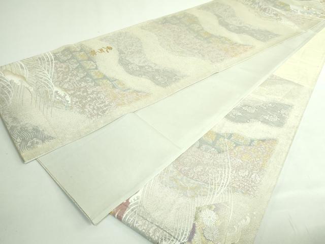 平和屋着物●極上　金彩友禅　卓越技能者・名工・和田光正監修　光阿弥　太鼓柄袋帯　道長名物裂文　金銀彩　逸品　DZAB3117kh6_9