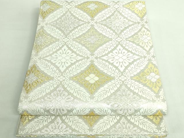 平和屋着物●極上　六通柄袋帯　唐織　貝紫　小石丸　花菱文　金銀糸　逸品　DZAB3151kh6 38,025円