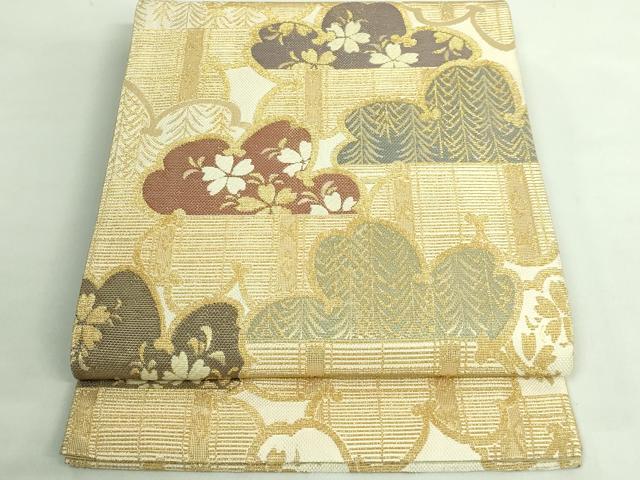 平和屋着物●久留米絣　単衣　菱吉祥花文　綿　逸品　CABC2217ut 平和屋着物○久留米絣 単衣 亀甲吉祥文 坂田定作 証紙付き 綿 逸品