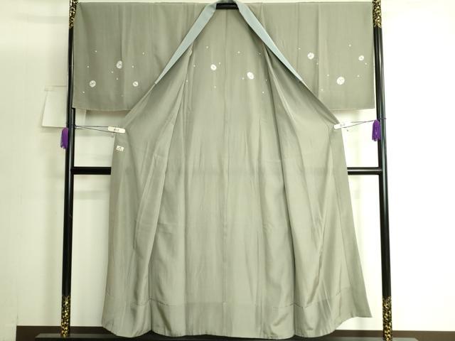 平和屋着物●極上　男性　長襦袢　無双仕立て　絞り　利休鼠色地　銀座越後屋扱い　逸品　DZAB3197kh6_2