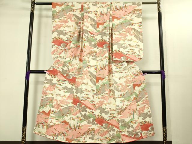 平和屋本店[]極上　子供　女の子　小紋　花鳥文　松竹梅　金彩　逸品　DZAB3219kh6