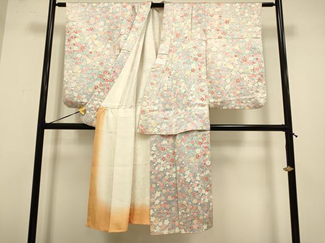 平和屋本店[]極上　子供　女の子　9・10歳　小紋　草花文　逸品　DZAB3230kh6_1