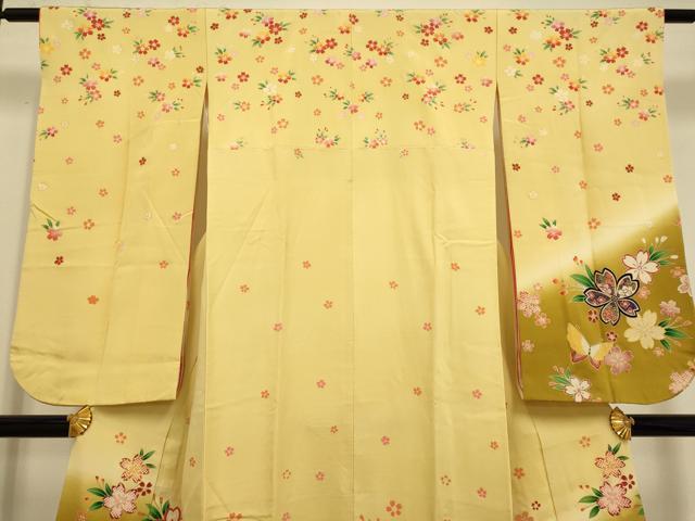 平和屋本店∵極上　女の子　十三参り　子供　祝着　舞蝶桜文　暈し染め　金彩　逸品　DZAB3231kh6_2