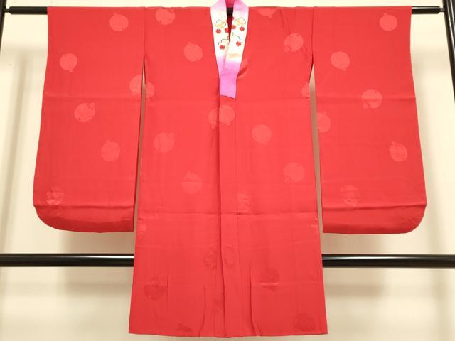 平和屋本店∵極上　女の子　十三参り　子供　祝着・襦袢(半衿刺繍)セット　駒刺繍　束ね熨斗　吉祥花松文　暈し染め　逸品　DZAB3232kh6_7