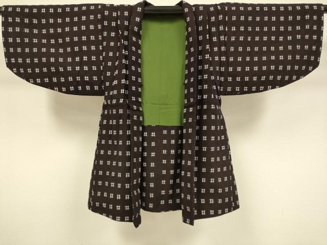 平和屋本店[]極上　子供　男の子　久留米絣　綿　着物・羽織セット　井桁絣　逸品　DZAB3244kh6_5